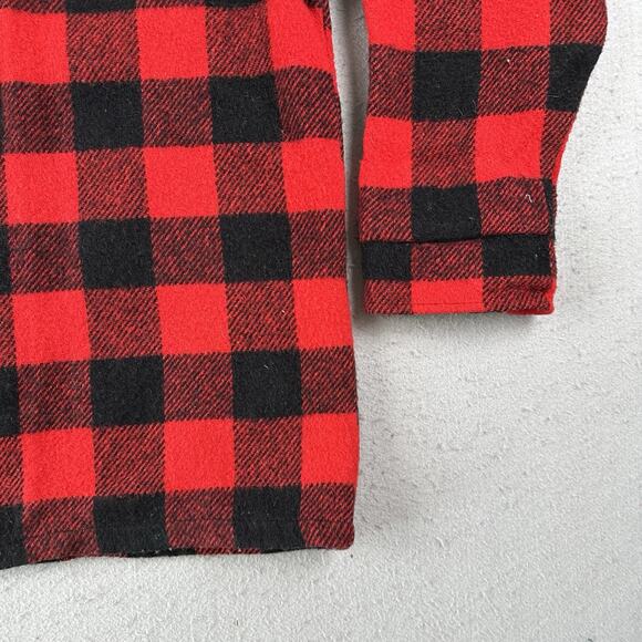 Vintage Codet Jacket Men’s Medium Buffalo Plaid Red Black Wool Hunting - Picture 13 of 16